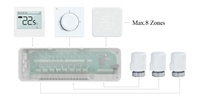 Thermostat intelligent de chauffage par le sol de l'eau d'écran tactile avec l'entrée de commutation de Co