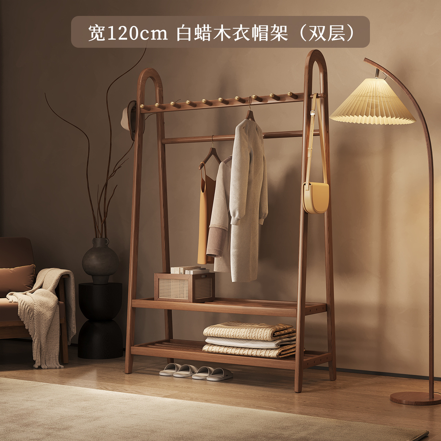 120cm wide, double-layered, 1.8m high [All solid wood]