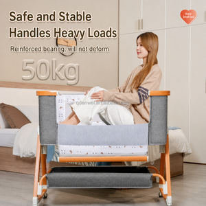 <span class=keywords><strong>Cuna</strong></span> Plegable Portátil de Nuevo Diseño con Mosquitera, Estructura de Acero de Alto Carbono, Colchón de Espuma Viscoelástica, Multifuncional para Dormitorio o <span class=keywords><strong>Parque</strong></span> - Product Image 5