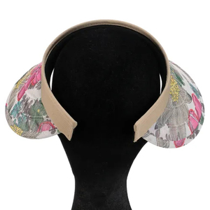 Sombrero de sol con clip y estampado floral, material 100% poliéster, sombrero de sol de moda para mujer - Product Image 4