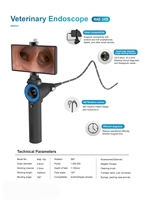 Endoscope vétérinaire portable réutilisable pour chats et chiens, 100 cm, compatible Android
