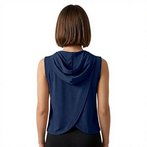 Ensemble deux pièces de yoga pour femme, dernière conception, personnalisé, grande taille, léger, écologique, séchage rapide, maintien élevé, couleur unie, avec cordon de serrage - Product Image 3