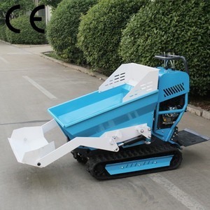 Équipement de ferme minière Essence Diesel Rotation Mini Dumper Buggy de boue hydraulique Dumper Piste de benne en béton à chenilles en caoutchouc - Product Image 1