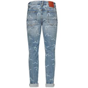 กางเกงยีนส์เดนิมทรงวินเทจคุณภาพสูงจากโรงงาน ลายพิมพ์มือนกนางนวลทั่วตัว ซักแล้วใส่สบาย - Product Image 5