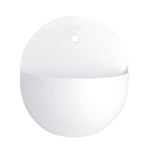 Wall Mounted Hydroponic Flower Pot <b>Plastic</b> Circular Minimalist Design For Indoor Green <b>Plants</b> With Hooks Included - Product Image 5