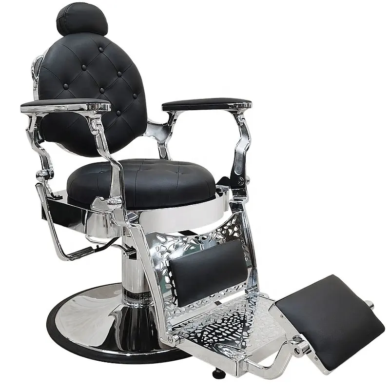 Foshan Great Classic High Quality Hydraulic Man Salon Chair Vintage Antique Barber Chair Silla hidráulica