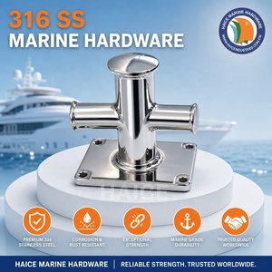 Acier inoxydable 316 Marine Simple Croix Amarrage Bitt Croix Bollard Taquet Stanchion Base 140X85mm Taquets D'arrimage Matériel De Bateau - Product Image 6