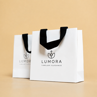 Sac en papier de luxe écologique et recyclable de qualité supérieure pour la vente au détail de mode, fabriqué en papier kraft, papier artistique, impression offset, dorure à chaud, UV