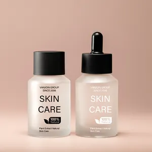 유리 제조 30ml 60ml 세미 프로스트 화이트 유리 무광택 세럼 스포이드 병 화장품 에센셜 오일 모발 성장 오일