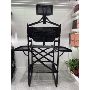 Nouvelle chaise pliante de style européen, chaise de coiffeur à dossier haut, chaise de maquillage portable et multifonctionnelle, chaise de réalisateur d'extérieur - Product Image 4