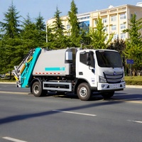 Camion Compacteur de Déchets Diesel Manuel 4x2 à Prix Bas, Vente Directe Usine, Camion Poubelle Mobile avec Composants Clés Moteur et Boîte de Vitesses