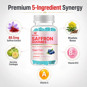 เยลลี่หญ้าฝรั่น Qbioflex โลโก้สั่งทำพิเศษ ผสมสารสกัดหญ้าฝรั่น 85 มก. รสบลูเบอร์รี่ อาหารเสริมหญ้าฝรั่นแบบเยลลี่ - Product Image 5
