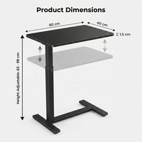 Bureau debout réglable en hauteur avec cadre métallique pliable, table pour ordinateur portable pour usage domestique ou au bureau