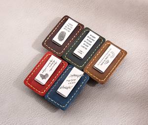 AIGUONIU-Portalápices de cuero Vintage personalizado, estuche grabado con láser, diseño extraíble, tamaño de bolsillo, 7,1x4,4X1cm, regalo - Product Image 5