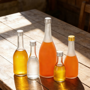 Bouteilles en verre à col long avec bouchon à vis pour spiritueux, boissons alcoolisées, whisky, vodka, liqueur, vin, tequila – 200ml, 250ml, 300ml, 350ml, 500ml, 700ml, 1000ml - Product Image 4