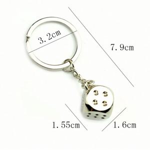 Creative Dice Metal <b>Gifts</b> Craft Keychains Portable Hanging Accessories Pendant Activities - Product Image 2