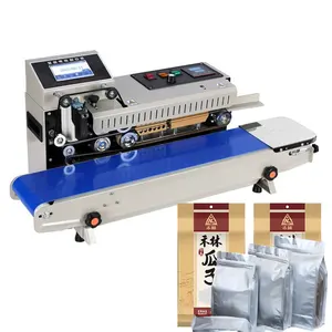 Continuous Industrial Aluminum Foil Sealer Paper Bag Sealing Machines Small Automatic Sealing Machines For Plastics Packages