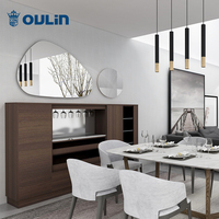 Armoire de cuisine moderne, avec pied tv et table à manger, vente en gros, 2021