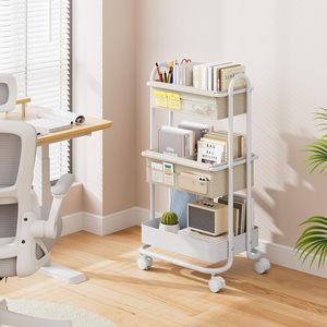 Modanais <span class=keywords><strong>Carrito</strong></span> <span class=keywords><strong>Organizador</strong></span> de Pañales para Bebé de 3 Niveles con Ruedas, Almacenamiento para Artículos Esenciales del Cuarto de Bebé, Divisores Desmontables - Product Image 4