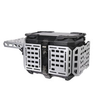 Boîte à bagages arrière pour moto en alliage d'aluminium colorée de 45 L avec support - Nouvelle garantie de 12 mois