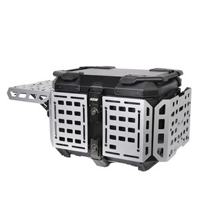 Boîte à bagages arrière <span class=keywords><strong>pour</strong></span> moto en alliage d'aluminium colorée de 45 L avec support - Nouvelle garantie de 12 mois - Product Image 2