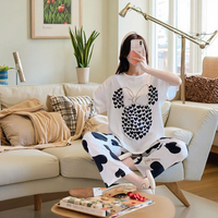 Pyjamas d'été pour femmes, ensembles à manches courtes, vêtements de maison, vêtements de nuit pour femmes, vêtements de nuit pour femmes