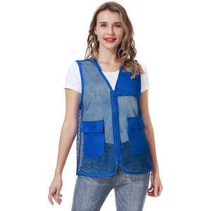 Toptie เสื้อกั๊กตาข่ายอาสาสมัครสำหรับผู้ใหญ่เสื้อกั๊กทีมซูเปอร์มาร์เก็ตพร้อมกระเป๋าชุดยูนิฟอร์ม5ชิ้น - Product Image 6