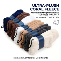 Chaussettes d'hiver pour femmes, chaudes, super douces, en peluche, tricotées, antibactériennes, épaisses, en microfibre, décontractées, pour la maison, pour dormir, moelleuses, confortables
