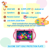 Tablette Android Anti-Chute Haute Définition de 7 Pouces pour Enfants, Quad Core, Contrôle Parental, Processeur MTK, Mémoire de 2 Go – Nouveauté pour les Fêtes
