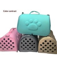 Vente en gros d'usine - Sac de transport pliable et respirant pour animaux de compagnie, couleur unie, en matériau EVA, pour le transport de chats et de chiens