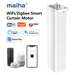 Maiha Tuya Wifi Smart Curtain Drivers Engine Electric Wireless Remote Control Voice Control Motors for Alexa Google Assist