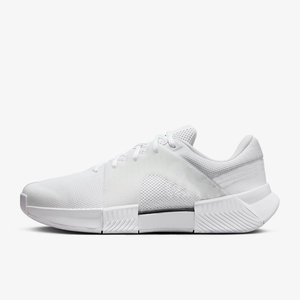 Chaussures de tennis bicolores noir et blanc, empeigne en mesh respirant, talon carré, maintien stable, lacets, baskets de court - Product Image 4