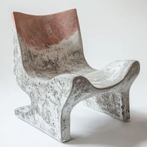 Tavolino moderno in marmo rosa con Base geometrica - Product Image 3