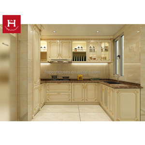 Hạnh Phúc nhà Mỹ cổ điển rắn gỗ được trang bị khắc lắp ráp Laminate Shaker hoàn chỉnh tủ bếp đặt bếp đảo Bộ - Product Image 6