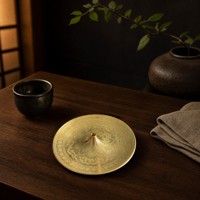 Ensemble de porte-encens en laiton sur mesure, 3 tailles, brûleur OEM, cendrier, vente en gros, méditation, yoga, style japonais Zen, poli à la main