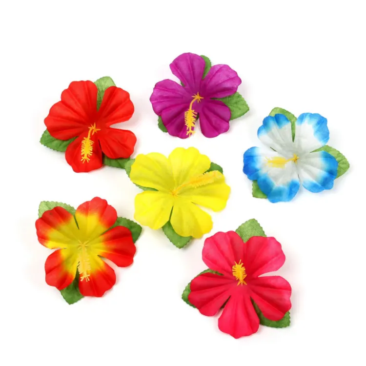 Wholesale Home Wedding Decorative Artificial Silk Hibiscus Hawaii Flower for Sale