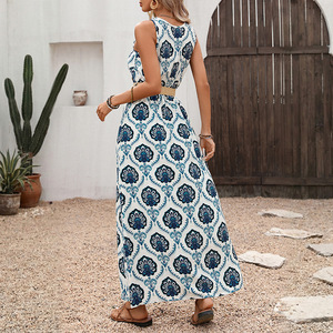 Новое пляжное платье без рукавов 2026 года, прямое, А-силуэта, с разрезом по низу, для женщин - Product Image 3