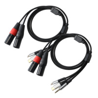 Éclairage en aluminium USB C 3.5mm vers AUX Stéréo Double XLR Mâle Connecteur Adaptateur Splitter Câble Audio pour Pad Phone Tablet Amp