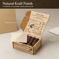 Boîte cadeau pliable aspect carton kraft, impression personnalisée pour emballage alimentaire, couvercle rabattable, 350 g/m² SBS, vente en gros, usine OEM