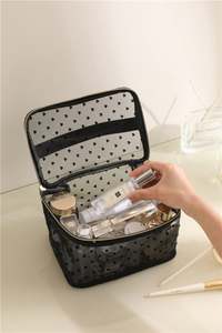 Bolsa de Cosméticos Nueva, Bolsa de Cosméticos Transparente Portátil, Bolsa de Almacenamiento de Malla de Doble Capa de Gran Capacidad - Product Image 5