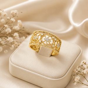Anello Intrecciato con Texture Cava per Donne, Design Vintage, Accessorio da Dito per Uso Quotidiano - Product Image 4