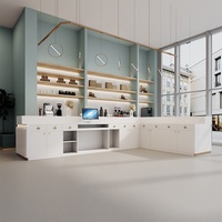 Comptoir de réception moderne et minimaliste en cuir Uyiem Heart Exchange-A15 pour salons de beauté, cafés, salons de thé, design d'angle