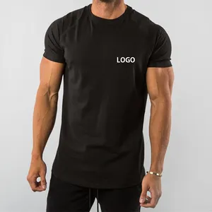 Customised Logo Mens Workout Sports Gym Tshirt High Quality Wholesale Muscle Slim Fit T Shirt For Men