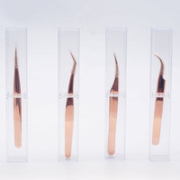 Kit de pinces pour Extension de cils, pinces à épiler droit et incurvé, 5 pièces, meilleure vente
