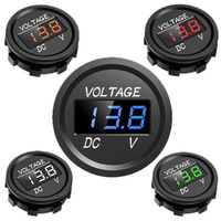 Voltímetro LED Impermeable de 12V 24V CC Verde