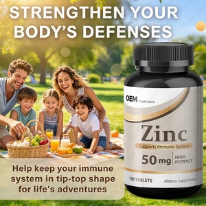 Comprimés de zinc 50 mg avec oxyde et citrate, complément minéral alimentaire, qualité alimentaire, casher, fabricant OEM, marque privée - Product Image 4