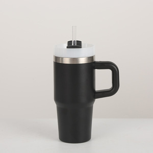 メガニュー14オンス304ステンレススチール12-24hr断熱カーカップハンドル付きキャンプ用ストロータンブラー付き - Product Image 3