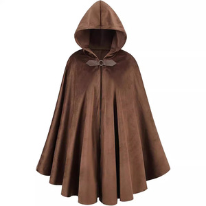 Joukavor Halloween Echo Cape Renaissance Cape À Capuche Velours Cape Victorien Capelet Médiéval <span class=keywords><strong>Hobbit</strong></span> Halloween Costume - Product Image 3