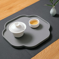 Plateau de service pour tasse à thé de bureau avec logo personnalisé Plateau à bijoux chic Plateau d'épicerie en ciment spécial fleurs Plateau de service moderne en béton