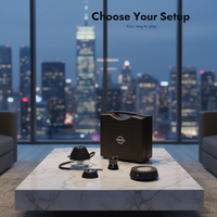 Kit Chicha Électronique Longue Durée avec Écran LCD NFC, Chauffage Électrique, Capsule E-Shisha, Finition Laquée et Base Power Bank